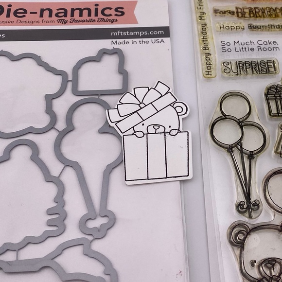 BB Beary Special Birthday Acrylic Stamp and Die Sets by My Favorite Things - Picture 2 of 6